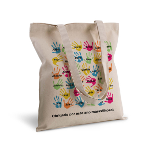 Saco tote personalizado com mãos de crianças Saco tote personalizado com mãos de crianças