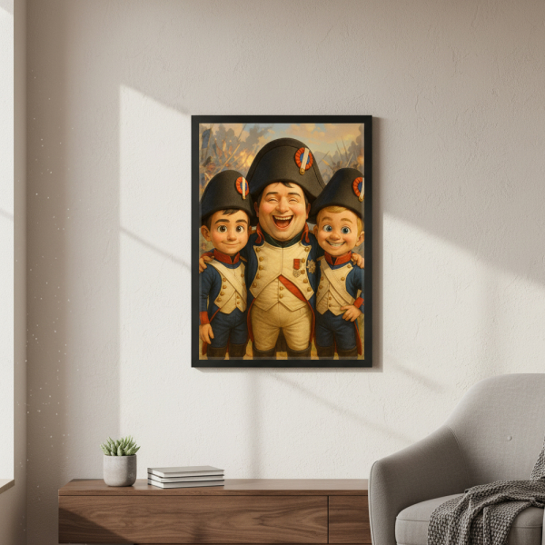 Retrato estilo cartoon + personagem histórico com base numa foto