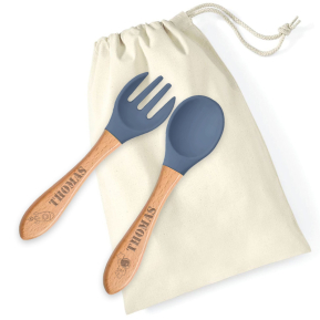 Talheres Cosmos em madeira e silicone Talheres Cosmos em madeira e silicone