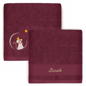 Toalha infantil personalizada 70 x 140 cm - Rato Framboesa Toalha infantil personalizada 70 x 140 cm - Rato Framboesa