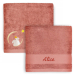 Toalha infantil personalizada 70 x 140 cm  Esquilo Marsala
