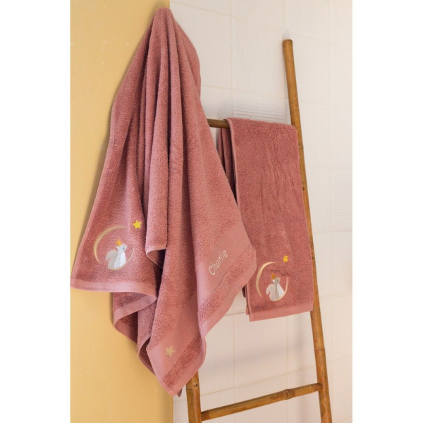 Toalha infantil personalizada 70 x 140 cm  Esquilo Marsala