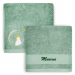 Toalha infantil personalizada 70 x 140 cm - Pinguim Verde