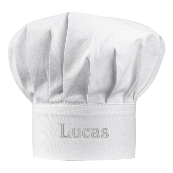 Toque de chef bordada para adulto