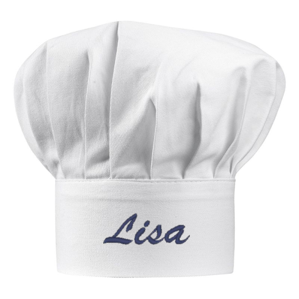 Toque de chef bordada para adulto