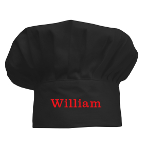 Touca de cozinheiro infantil personalizada preta Touca de cozinheiro infantil personalizada preta