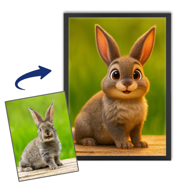 Retrato de animal ao estilo de um filme de animação 3D
