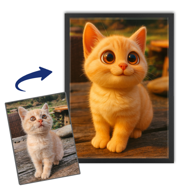 Retrato de animal ao estilo de um filme de animação 3D