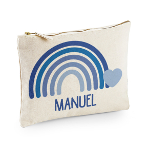 Bolsa em algodo com estampado arco-ris