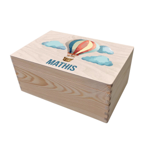 Caixa de madeira personalizada balo de ar quente