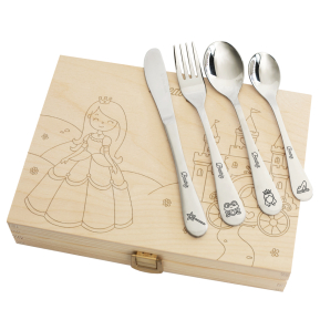 Talheres de princesa personalizados para uma menina