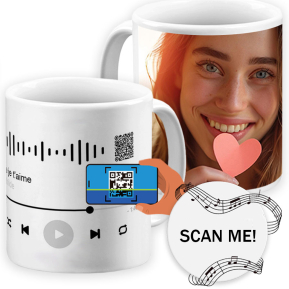 Caneca com foto e música personalizada Caneca com foto e música personalizada
