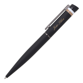 Caneta esferogrfica Hugo Boss Loop Iconic preta gravada