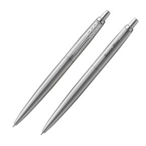 Caneta esferogrfica Parker Jotter prateada personalizada