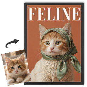Capa da revista FELINE a partir de uma foto Capa da revista FELINE a partir de uma foto