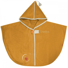 Capa de banho personalizada para criana  Leo Amarelo