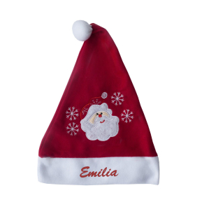 Gorro de Natal infantil bordado com nome