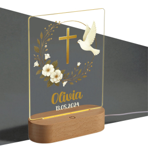 Luz de presena personalizada batizado