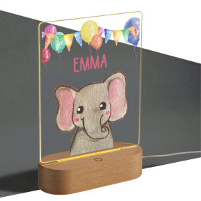 Luz de presena personalizada com bales e animais