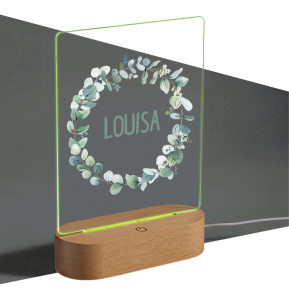 Luz de presena personalizada coroa de flores
