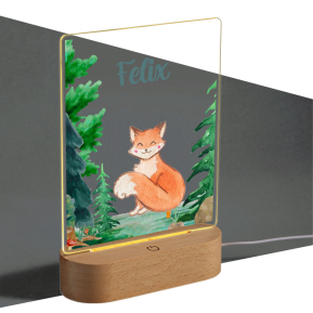 Luz de presena personalizada floresta e animais