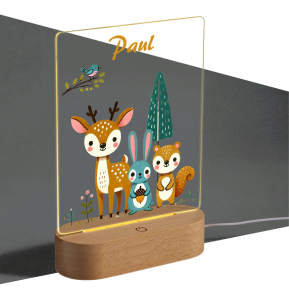 Luz de presena personalizada floresta encantada