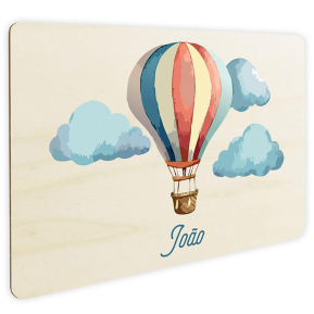 Placa de porta personalizada balo de ar quente