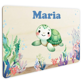 Placa de porta personalizada oceano