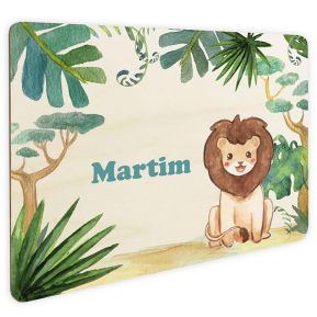 Placa de porta personalizada savana