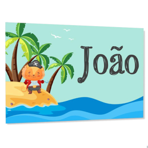 Placa de porta quarto infantil - Pequeno Pirata
