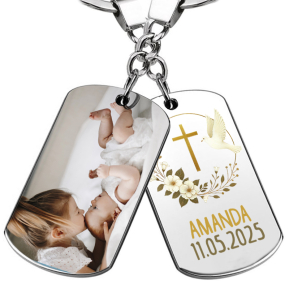 Porte-chaves batismo foto personalizada