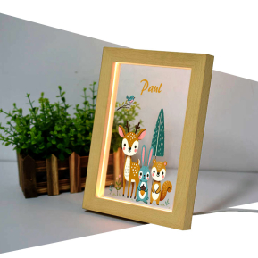 Quadro LED floresta encantada personalizada