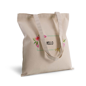 Saco personalizado com flores em aguarela