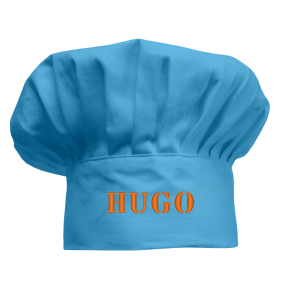 Touca de cozinheiro infantil personalizada turquesa