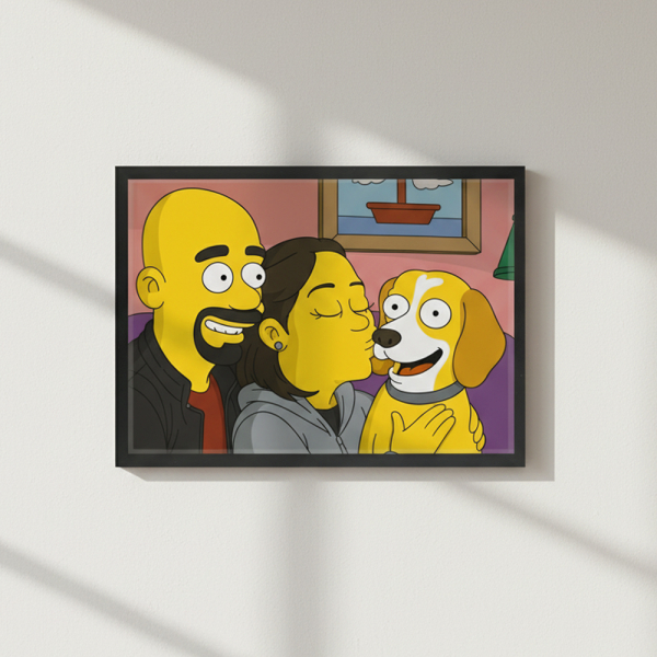 Caricatura em estilo cartoon amarelo a partir de uma foto