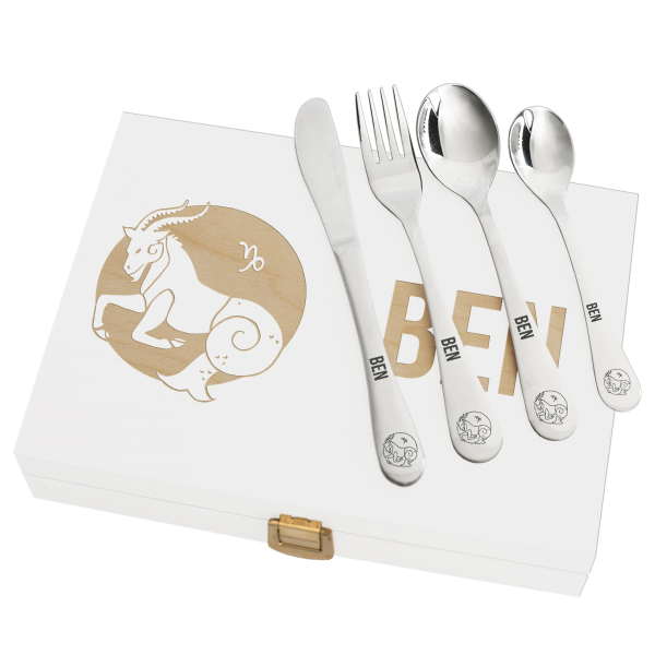 Talheres para crianças personalizados com o signo do zodíaco
