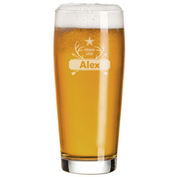 Copo de cerveja com nome gravado