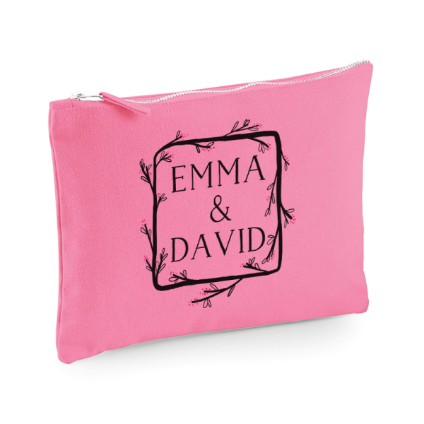 Bolsa estampada Moldura floral