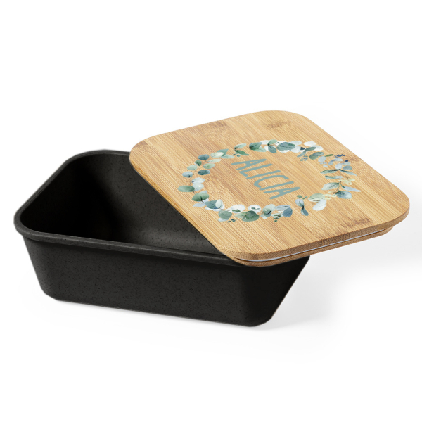 Caixa para lanche personalizada com padrão floral