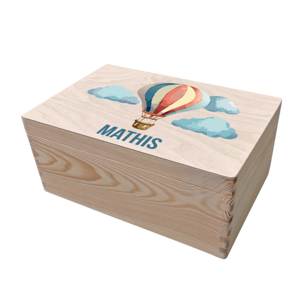 Caixa de madeira personalizada balão de ar quente
