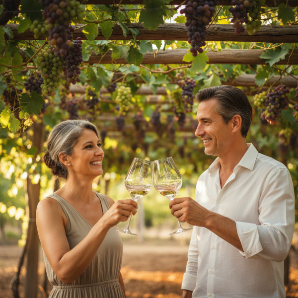 Caixa personalizada Tradição com duas taças de vinho Caixa personalizada Tradição com duas taças de vinho