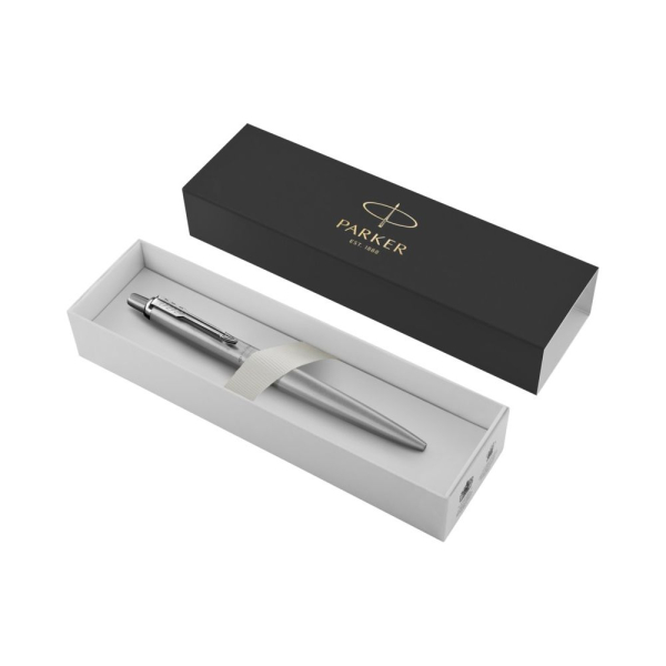 Caneta esferográfica Parker Jotter prateada personalizada