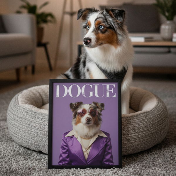 Capa da revista DOGUE a partir de uma foto Capa da revista DOGUE a partir de uma foto