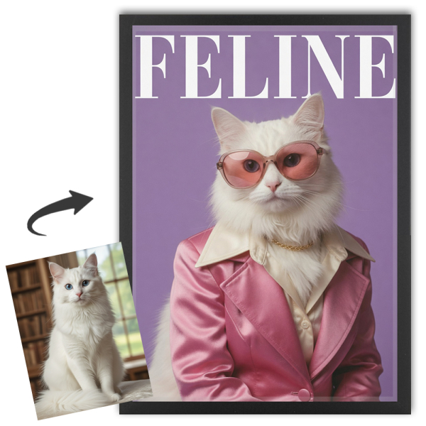 Capa da revista FELINE a partir de uma foto