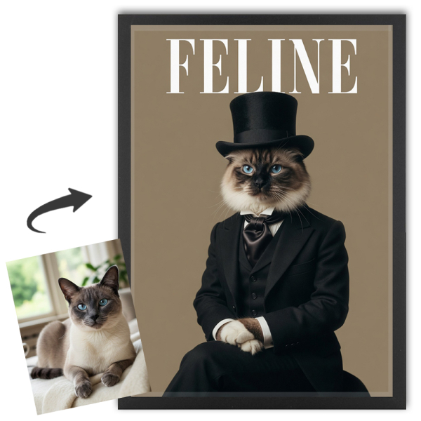 Capa da revista FELINE a partir de uma foto
