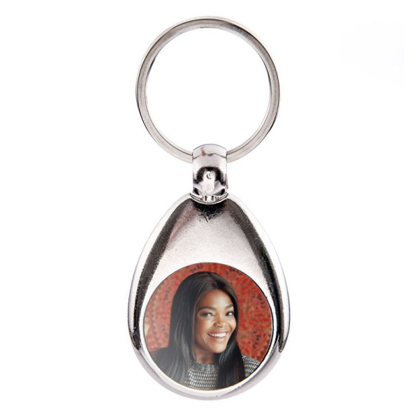 Chaveiro personalizado com foto e ficha para carrinho de compras