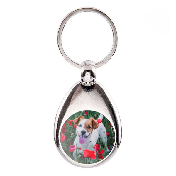 Chaveiro personalizado com foto e ficha para carrinho de compras