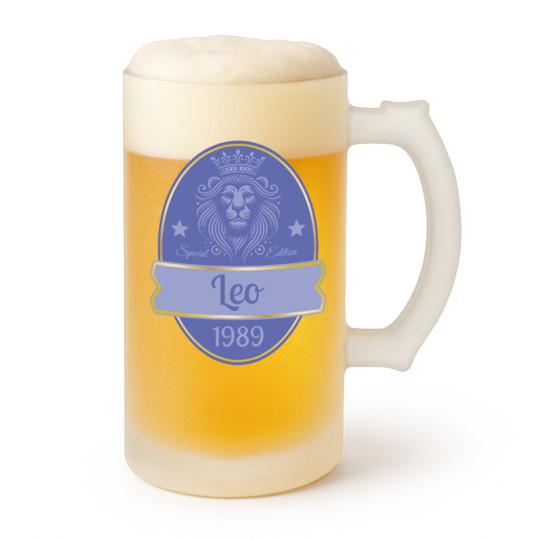 Chop de cerveja personalizada Leão
