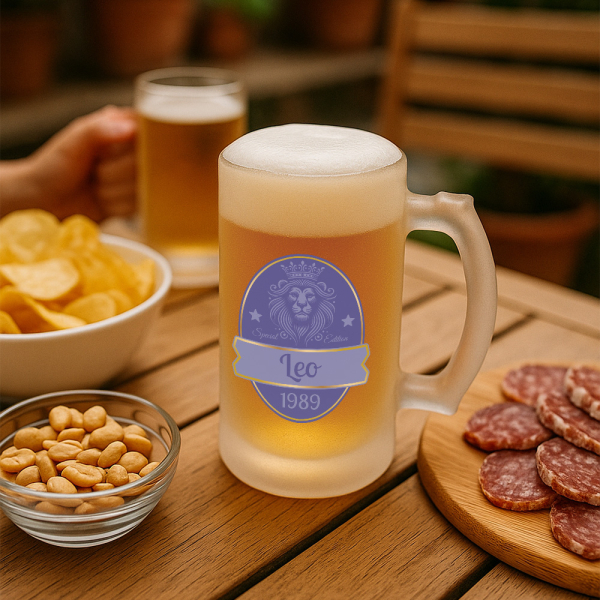 Chop de cerveja personalizada Leão