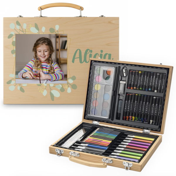 Estojo de desenho personalizado com foto e nome